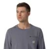 Force Cross-Flex langærmet scrub-bluse med rund hals