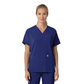 Force Cross-Flex oversize V-hals-scrubbluse til kvinder