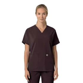 Force Cross-Flex oversize V-hals-scrubbluse til kvinder