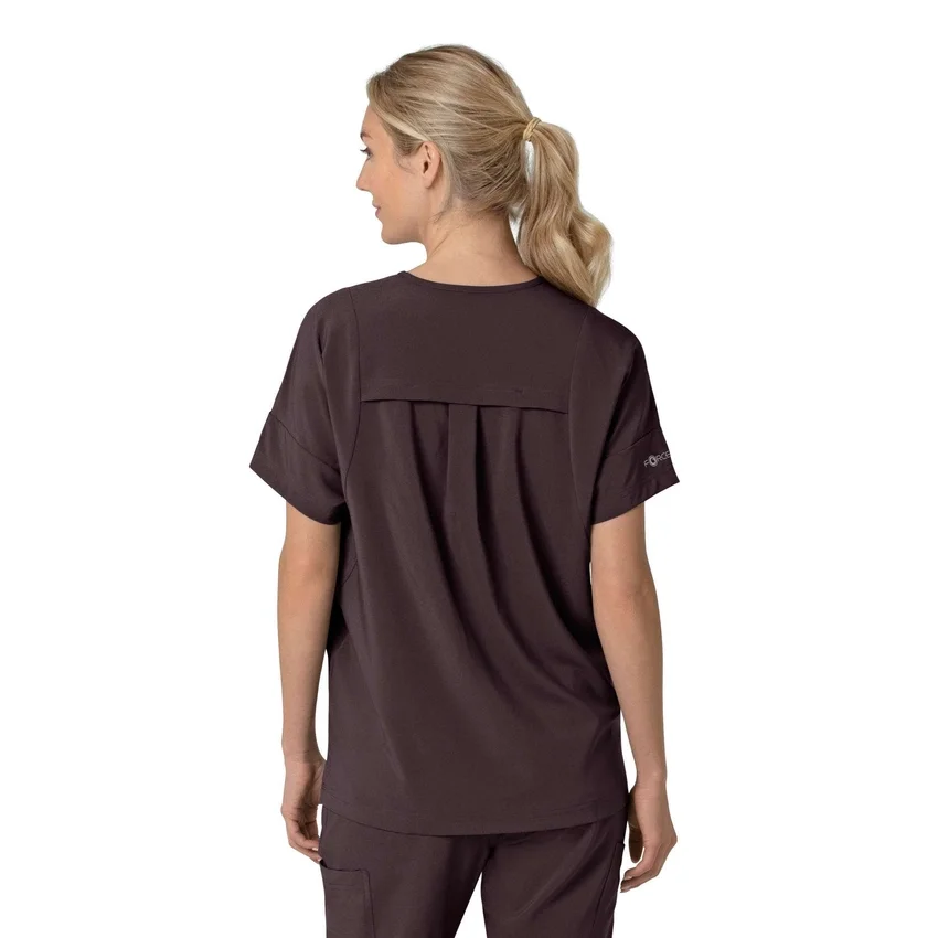 Force Cross-Flex oversize V-hals-scrubbluse til kvinder