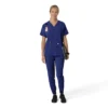 Force Cross-Flex oversize V-hals-scrubbluse til kvinder