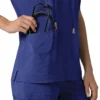 Force Cross-Flex oversize V-hals-scrubbluse til kvinder