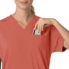 Force Cross-Flex oversize V-hals-scrubbluse til kvinder