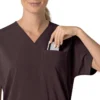 Force Cross-Flex oversize V-hals-scrubbluse til kvinder