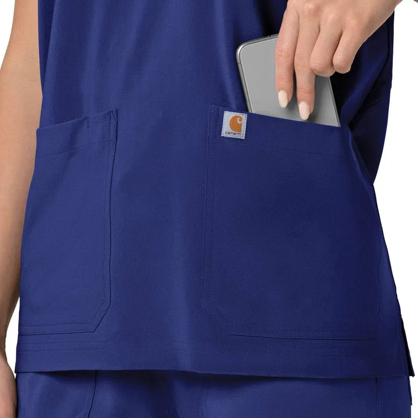 Force Cross-Flex oversize V-hals-scrubbluse til kvinder
