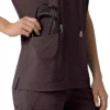Force Cross-Flex oversize V-hals-scrubbluse til kvinder