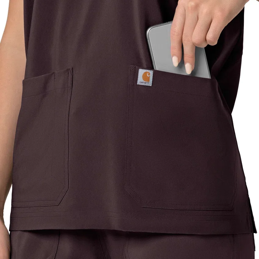 Force Cross-Flex oversize V-hals-scrubbluse til kvinder
