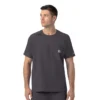 Force Cross-Flex strikket scrubs-bluse med rund hals