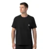 Force Cross-Flex strikket scrubs-bluse med rund hals