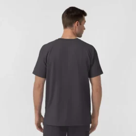 Force Cross-Flex strikket scrubs-bluse med rund hals