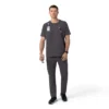 Force Cross-Flex strikket scrubs-bluse med rund hals