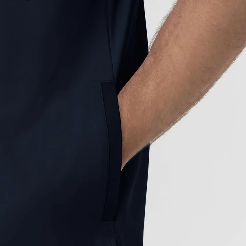 Force Cross-Flex strikket scrubs-bluse med rund hals