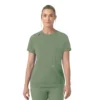 Force Cross-Flex strikket scrubs-bluse med rund hals til kvinder