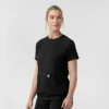 Force Cross-Flex strikket scrubs-bluse med rund hals til kvinder