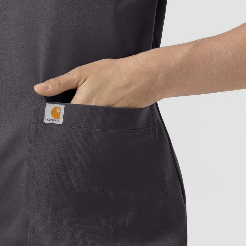 Force Cross-Flex strikket scrubs-bluse med rund hals til kvinder