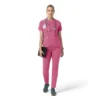 Force Cross-Flex strikket scrubs-bluse med rund hals til kvinder