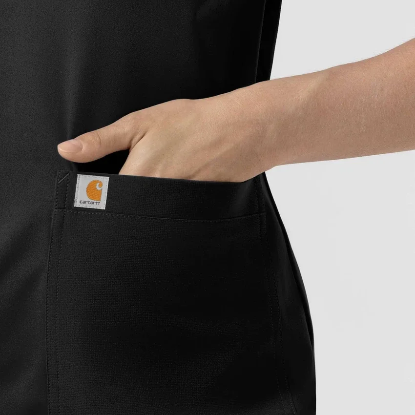 Force Cross-Flex strikket scrubs-bluse med rund hals til kvinder