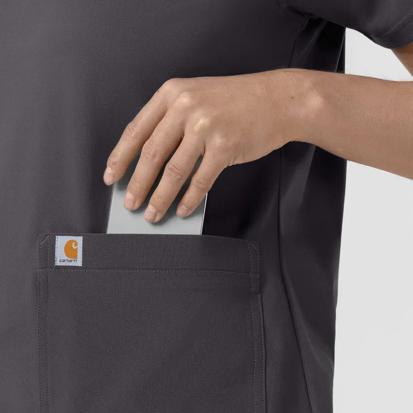 Force Cross-Flex strikket scrubs-bluse med rund hals til kvinder