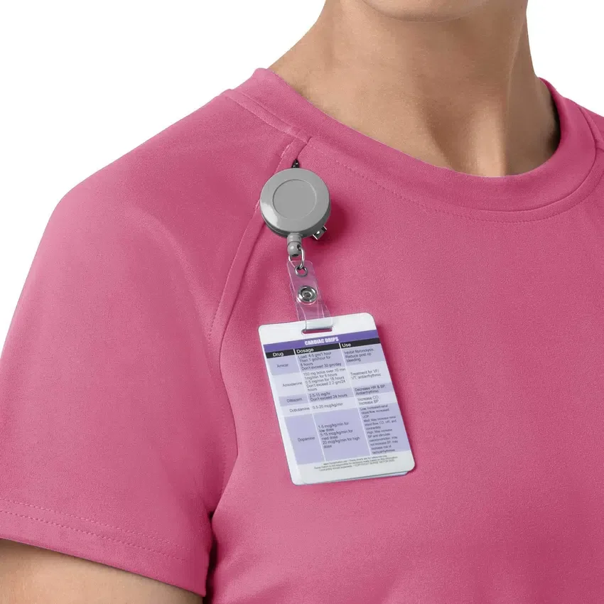 Force Cross-Flex strikket scrubs-bluse med rund hals til kvinder