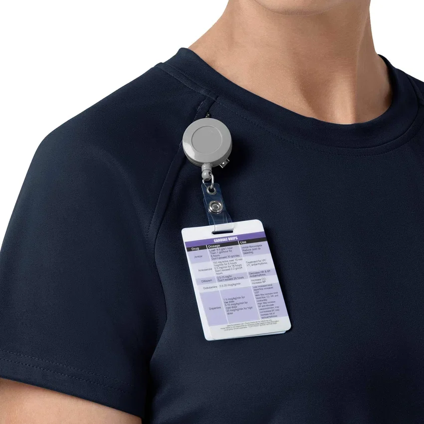 Force Cross-Flex strikket scrubs-bluse med rund hals til kvinder