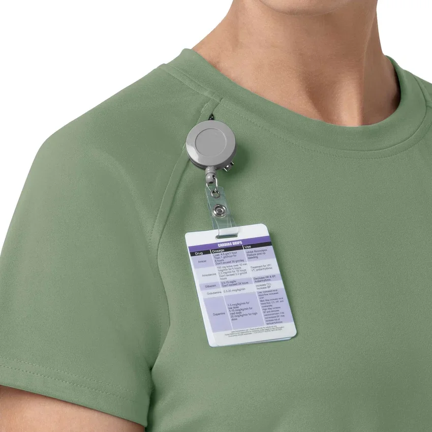 Force Cross-Flex strikket scrubs-bluse med rund hals til kvinder