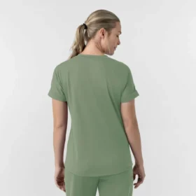 Force Cross-Flex strikket V-hals-scrubbluse til kvinder