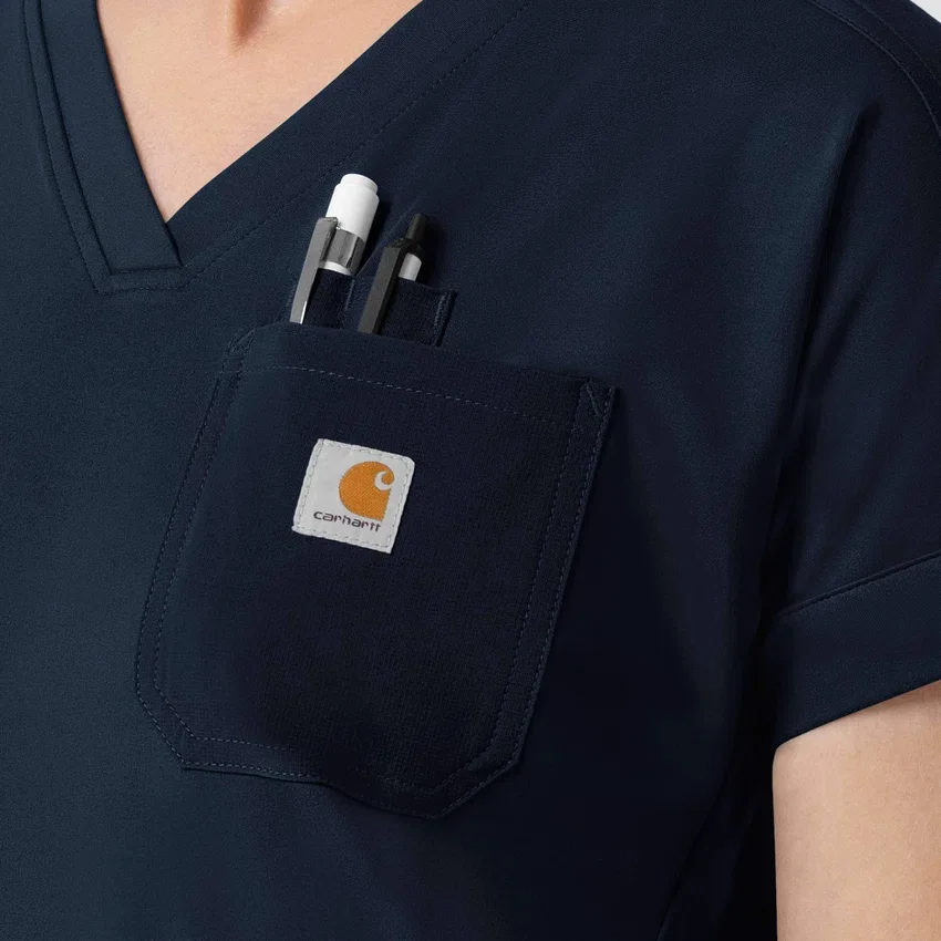 Force Cross-Flex strikket V-hals-scrubbluse til kvinder
