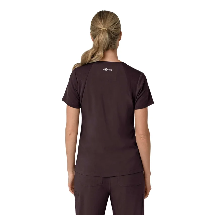 Force Cross-Flex V-hals-scrubbluse til kvinder med flexpaneler