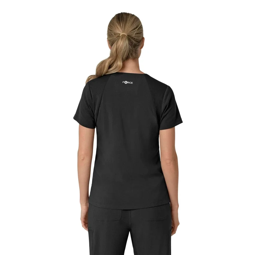 Force Cross-Flex V-hals-scrubbluse til kvinder med flexpaneler
