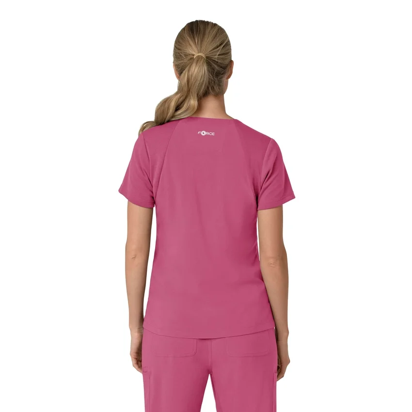 Force Cross-Flex V-hals-scrubbluse til kvinder med flexpaneler