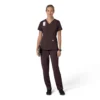 Force Cross-Flex V-hals-scrubbluse til kvinder med flexpaneler
