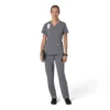 Force Cross-Flex V-hals-scrubbluse til kvinder med flexpaneler