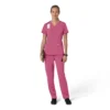 Force Cross-Flex V-hals-scrubbluse til kvinder med flexpaneler