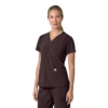 Force Cross-Flex V-hals-scrubbluse til kvinder med flexpaneler