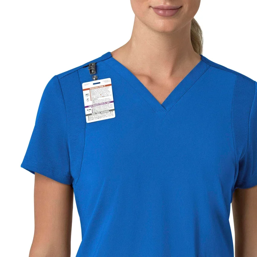 Force Cross-Flex V-hals-scrubbluse til kvinder med flexpaneler