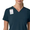 Force Cross-Flex V-hals-scrubbluse til kvinder med flexpaneler