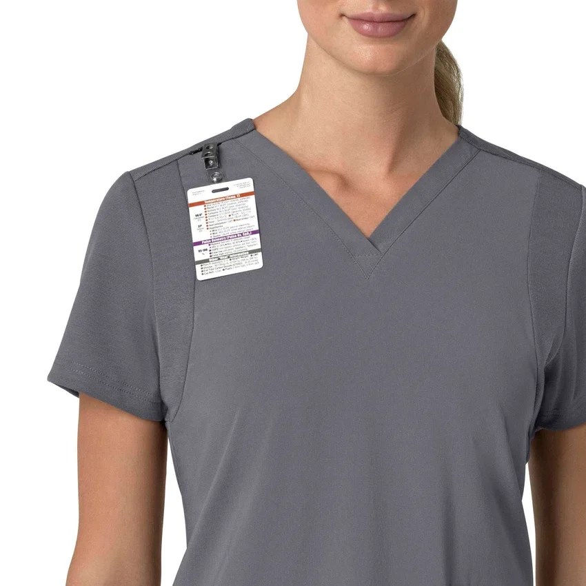 Force Cross-Flex V-hals-scrubbluse til kvinder med flexpaneler