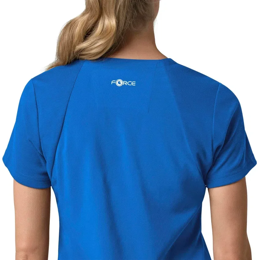 Force Cross-Flex V-hals-scrubbluse til kvinder med flexpaneler