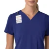 Force Cross-Flex V-hals-scrubbluse til kvinder med flexpaneler