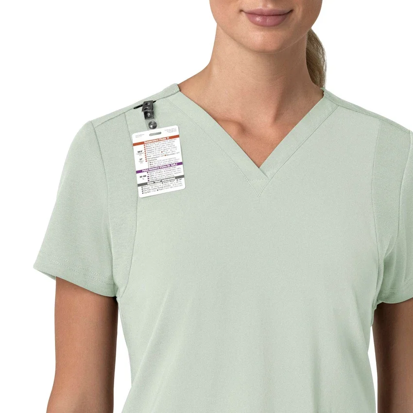Force Cross-Flex V-hals-scrubbluse til kvinder med flexpaneler