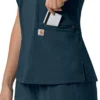 Force Cross-Flex V-hals-scrubbluse til kvinder med flexpaneler