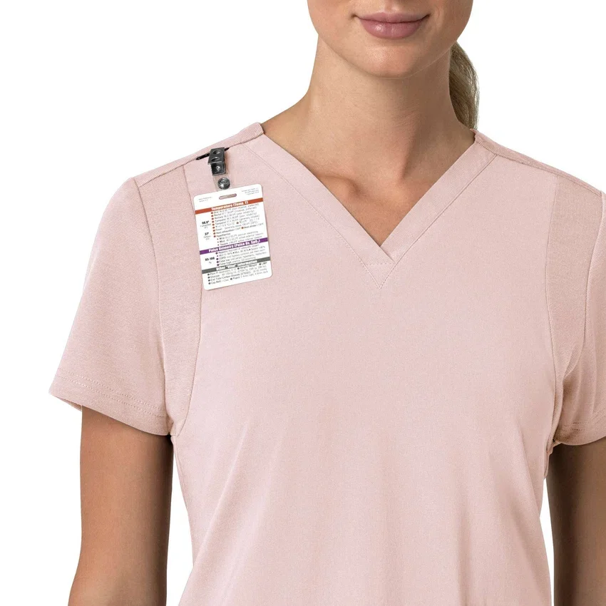 Force Cross-Flex V-hals-scrubbluse til kvinder med flexpaneler