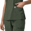Force Cross-Flex V-hals-scrubbluse til kvinder med flexpaneler
