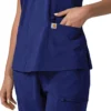 Force Cross-Flex V-hals-scrubbluse til kvinder med flexpaneler