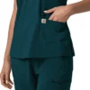 Force Cross-Flex V-hals-scrubbluse til kvinder med flexpaneler