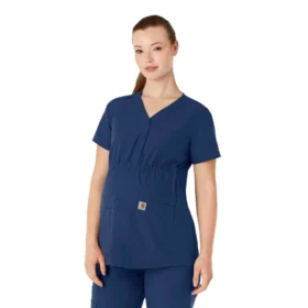Force Essentials Henley-scrubbluse til gravide