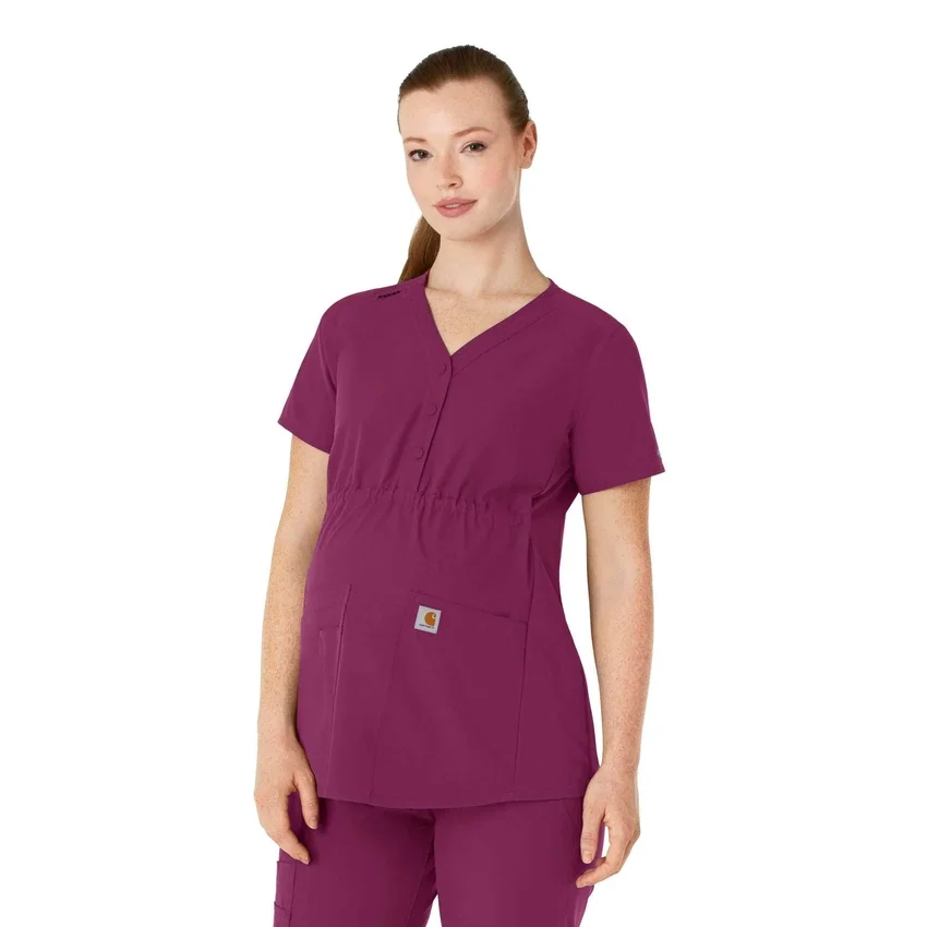 Force Essentials Henley-scrubbluse til gravide