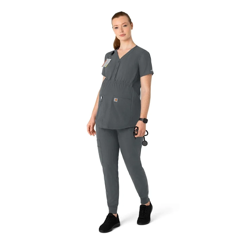 Force Essentials Henley-scrubbluse til gravide