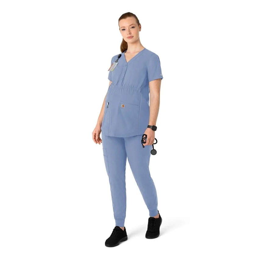 Force Essentials Henley-scrubbluse til gravide