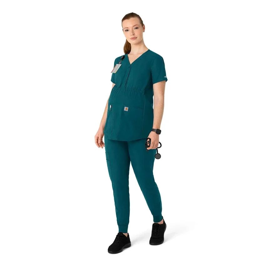 Force Essentials Henley-scrubbluse til gravide